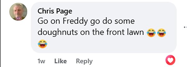 Social media comment on the post