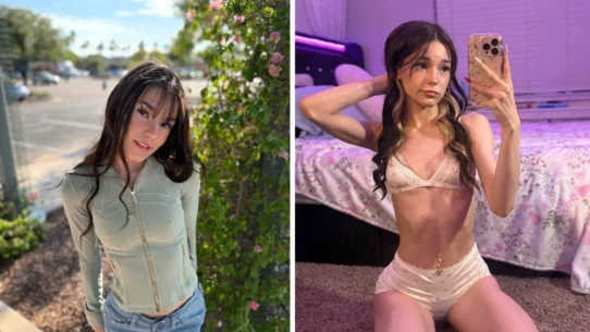 Glamour model Katrina posing for a photo