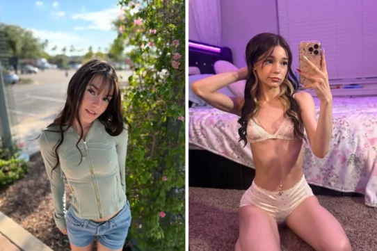 Glamour model Katrina posing for a photo