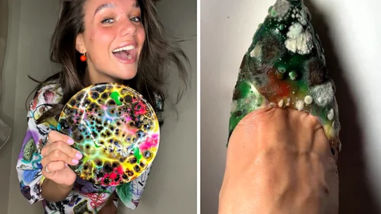 Bio-artist Dasha Plesen grows microorganisms into art