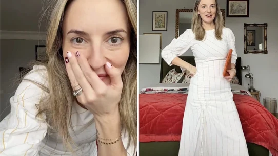 Holly Wood spotted a Maje midi dress in a charity shop for £5