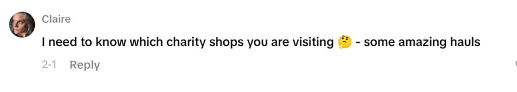 Social media comment on the post