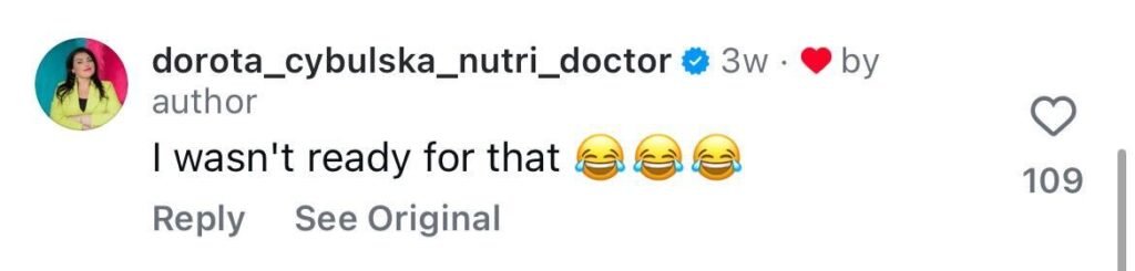 Social media comment on the post of Travel influencer Julianna Jacewicz