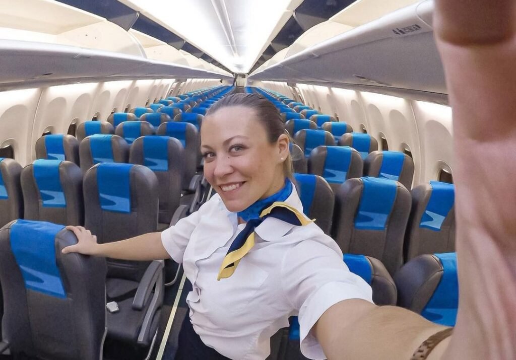 Travel influencer Barbie Bac built a replica airline cabin in her living room