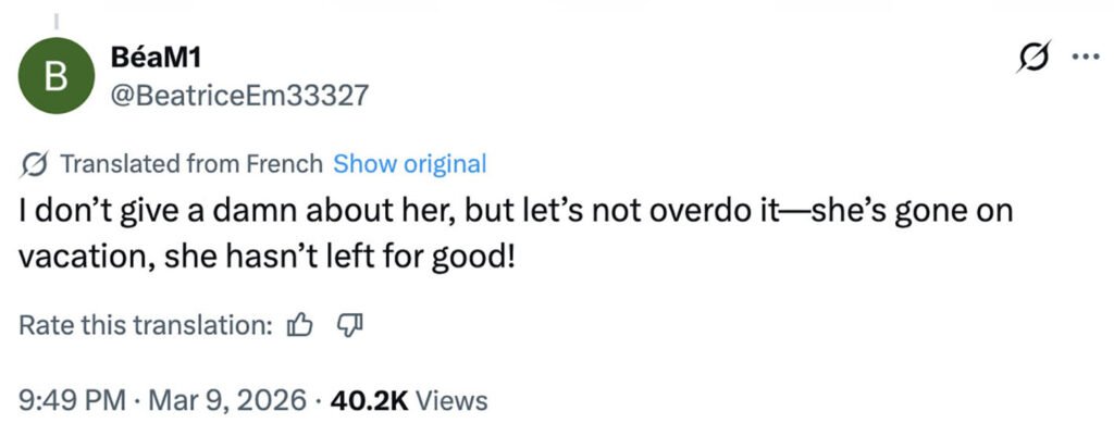 Social media comment on the post of Maddy Burciaga