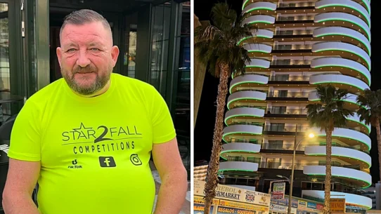 TikToker Graham White filmed a neon-lit hotel in Benidorm and compared it to Dubai