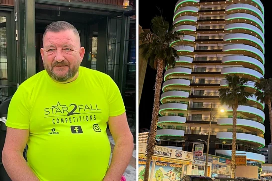 TikToker Graham White filmed a neon-lit hotel in Benidorm and compared it to Dubai