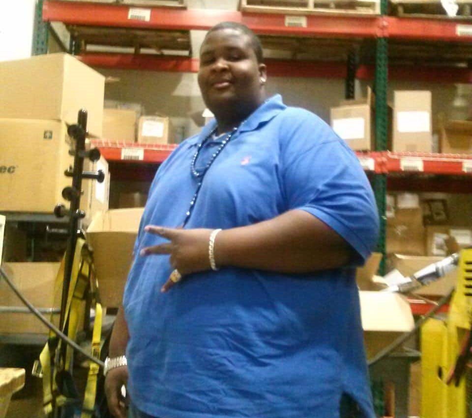 Kashif Rodney weighed 40st when he fell doing laundry and needed six firefighters to get him to hospital