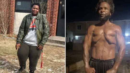 Kashif Rodney weighed 40st when he fell doing laundry and needed six firefighters to get him to hospital