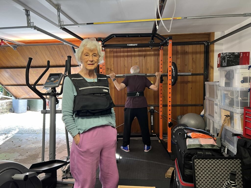 Rhoda and Michael working out