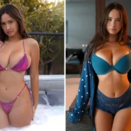 model CeCe Rose position for a photo