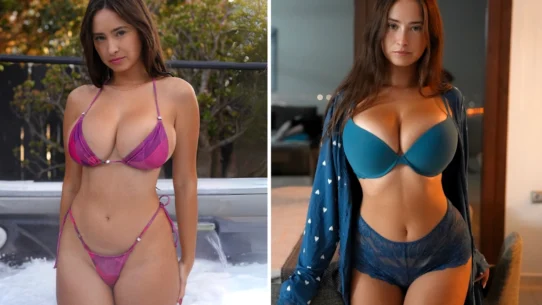 model CeCe Rose position for a photo