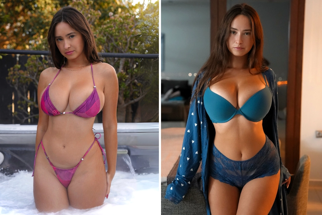 model CeCe Rose position for a photo