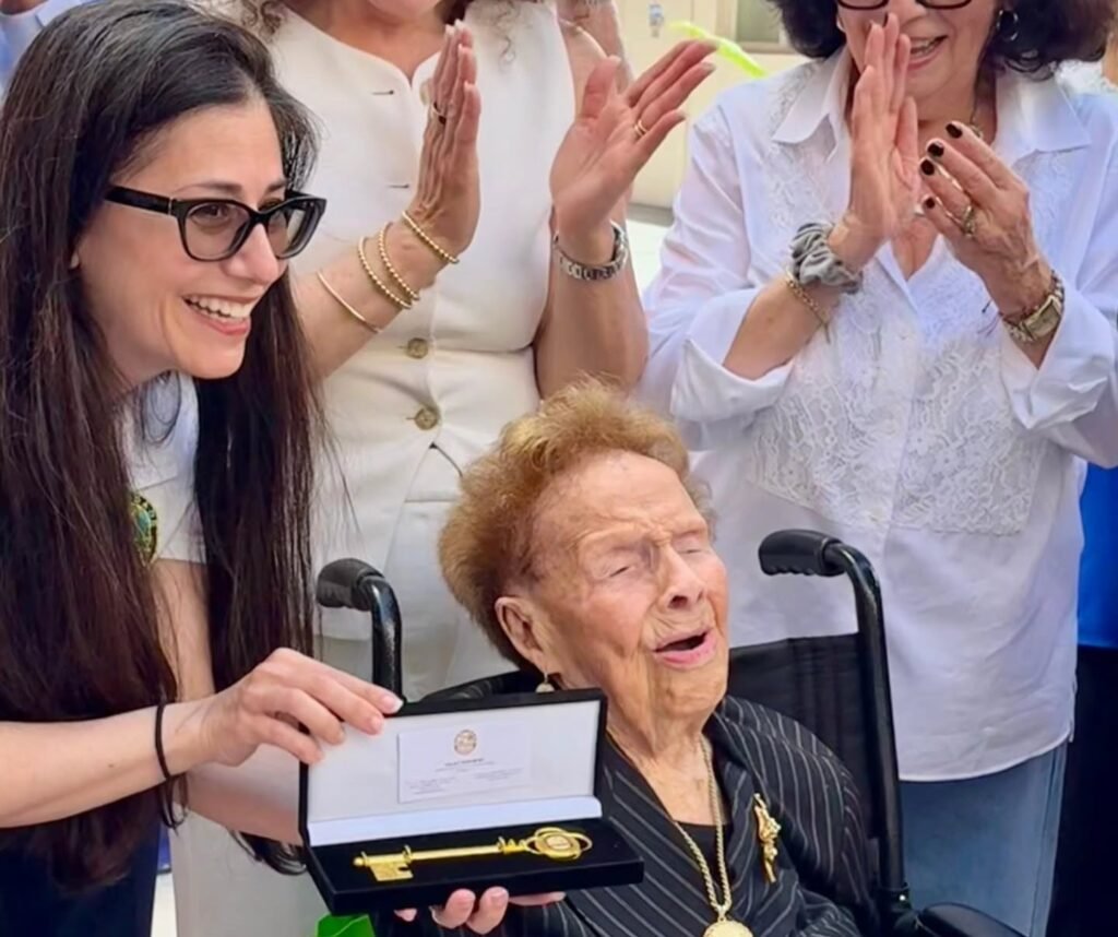 Malka “Mollie” Horwitz attending a special celebration