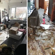 every room destroyed by a burst pipe