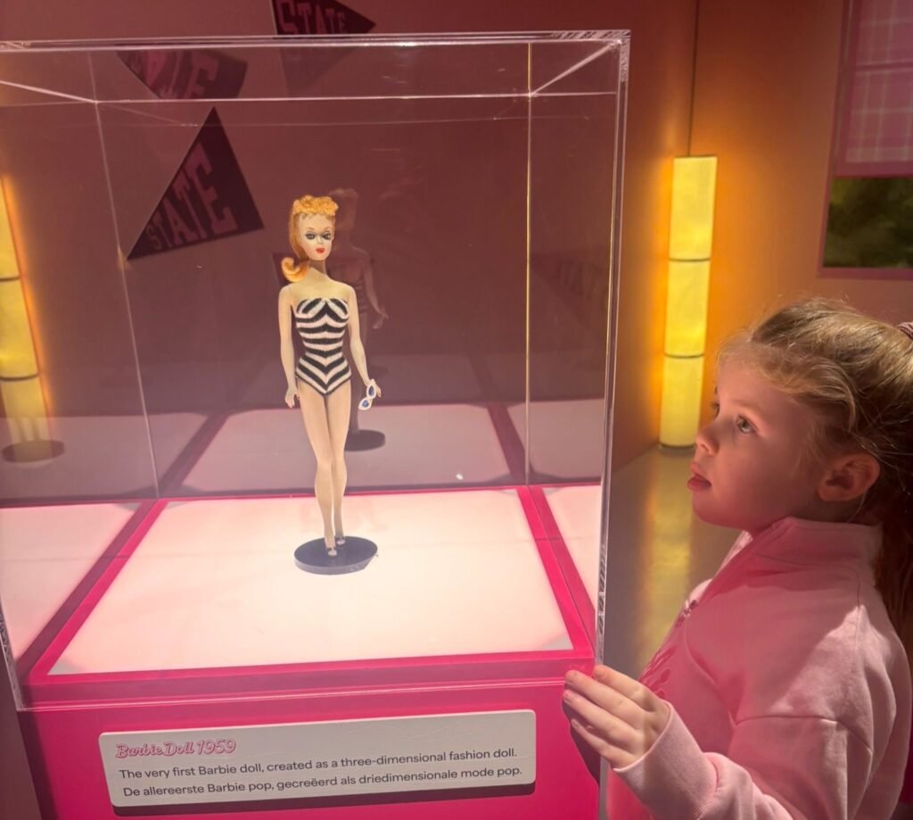 Krissy Serino, 38, surprised her six-year-old with a day trip from Luton to Amsterdam for the Barbie Dream Experience