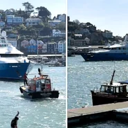 A 165ft superyacht called Mosaique turned heads sailing into Dartmouth, Devon