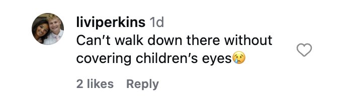 Social media comment on the post