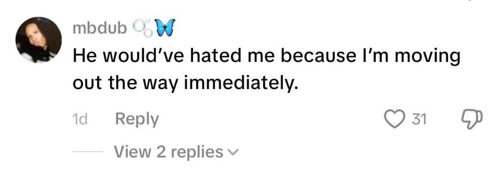 Social media comment on the post