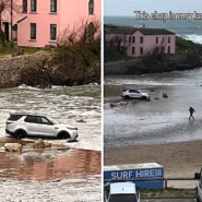 A driver left their car on a beach in Polzeath over Easter and the tide came in