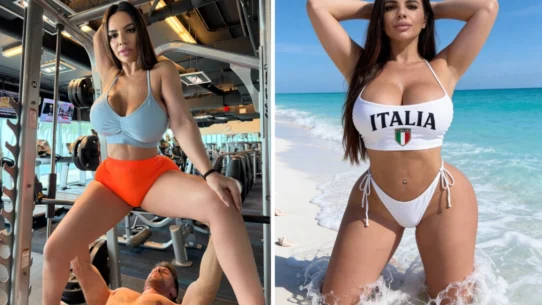 onyfans model Raissa Bellini position for a photo