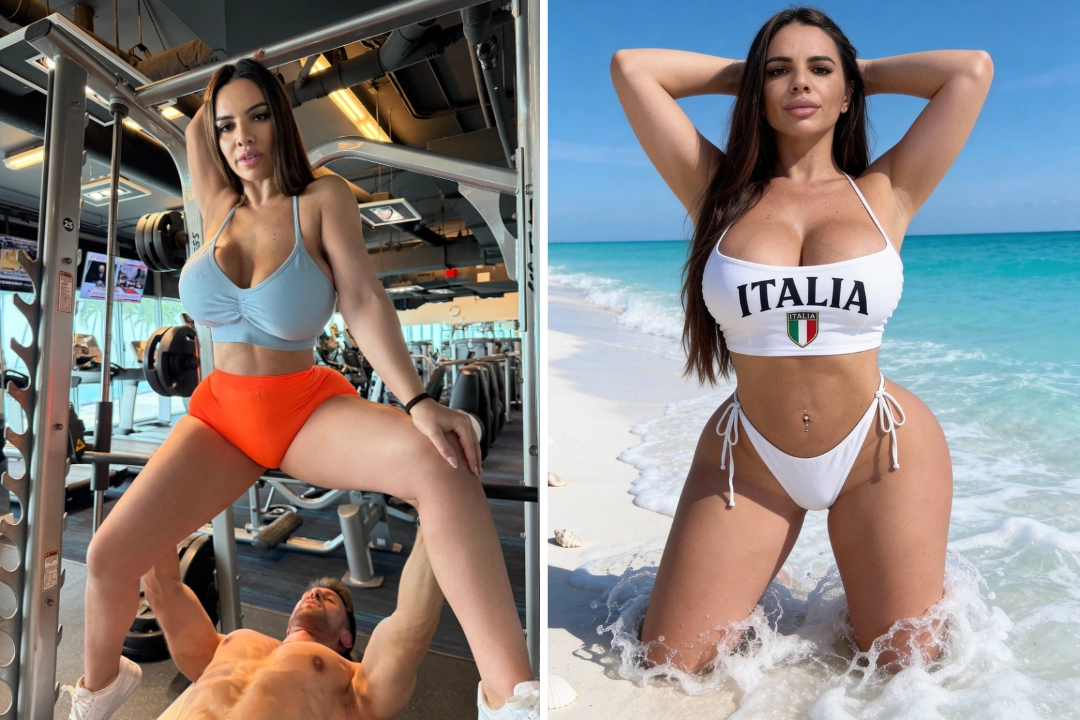 onyfans model Raissa Bellini position for a photo