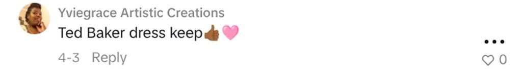 Social media comment on the post