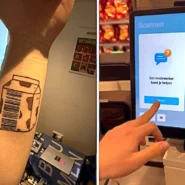 A 24-year-old student in Amsterdam got his Albert Heijn clubcard barcode tattooed on his arm