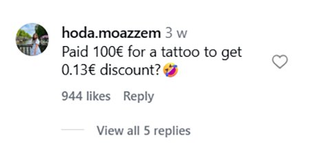 Social media comment on the post