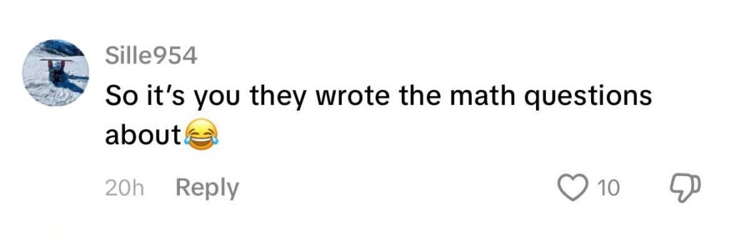 Social media comment on the post