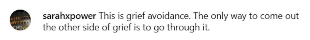 Social media comment on the post