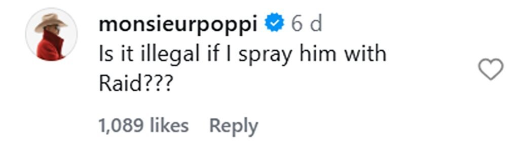 Social media comment on the post