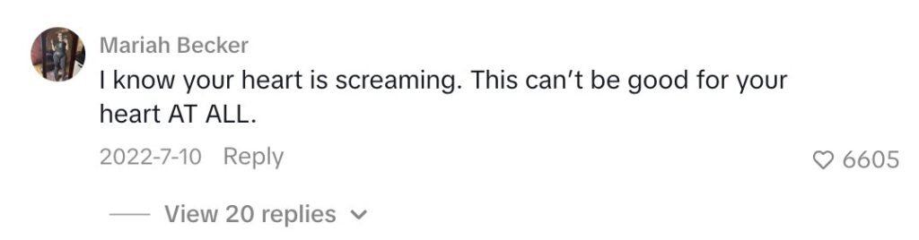 Social media comment on the post