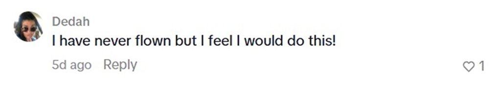 Social media comment on the post