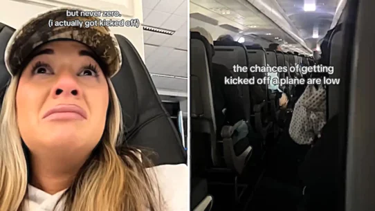 Influencer Emily Ball says she was removed from a flight after a crew member gave her permission to retrieve her wallet