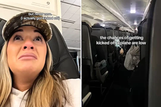 Influencer Emily Ball says she was removed from a flight after a crew member gave her permission to retrieve her wallet
