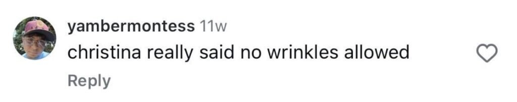 Social media comment on the post