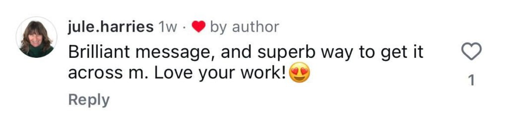 Social media comment on the post