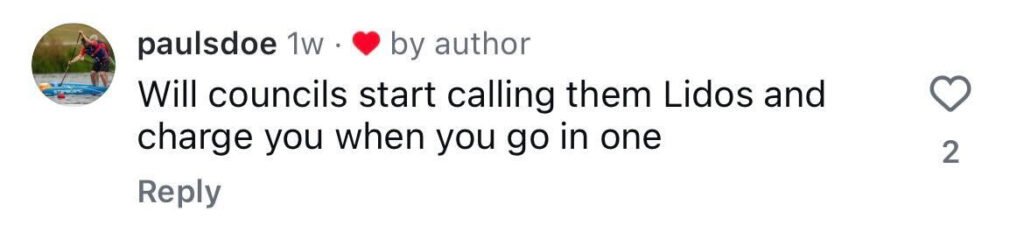 Social media comment on the post