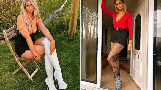 Lizzy Jade Groombridge stands seven inches taller than boyfriend Ollie Cozza