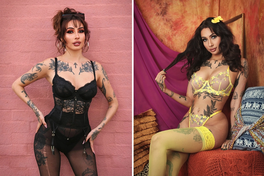 onyfans model Zeena Valvona position for a photo