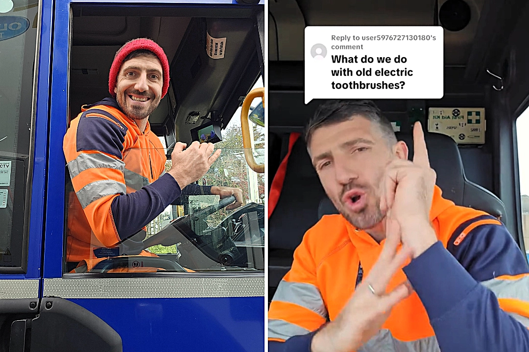 A refuse collector with 168,000 TikTok followers has warned that electric toothbrushes should never go in general waste or recycling