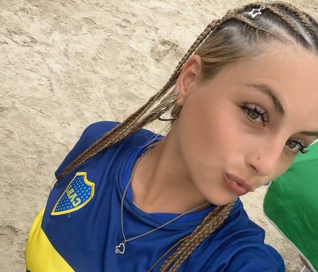 Influencer Jula Greco filmed herself at the scene of an overturned lorry in Argentina as locals looted olive oil