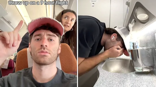 Food influencer Carmie Sellitto boarded a nine-hour flight with food poisoning and spent an hour vomiting in the bathroom