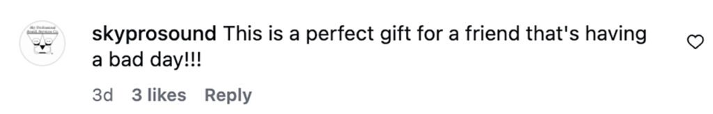 Social media comment on the post