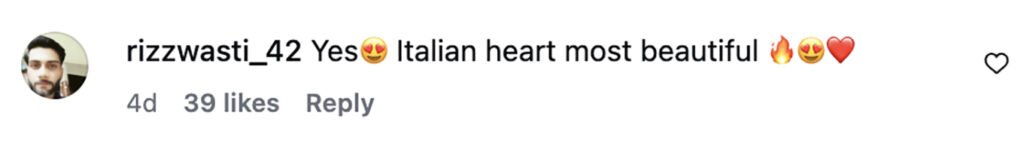 Social media comment on the post