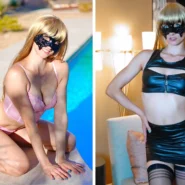 onyfans model Ana Lingus position for a photo