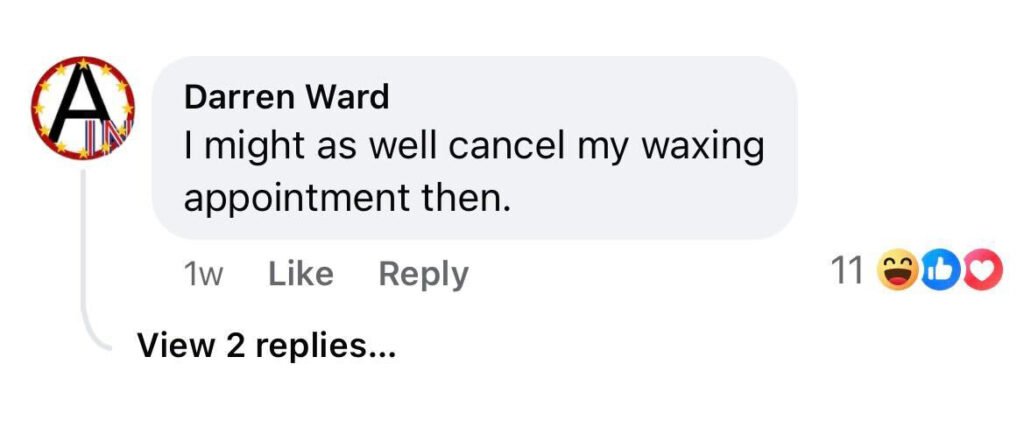 Social media comment on the post