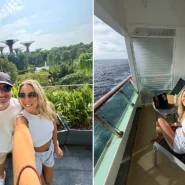 Katrina Middleton, 29, and husband Kevin, 43, sold their home and now live and work from cruise ships