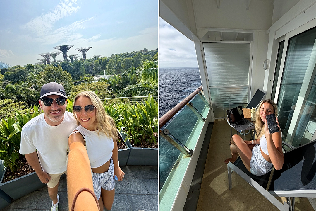 Katrina Middleton, 29, and husband Kevin, 43, sold their home and now live and work from cruise ships